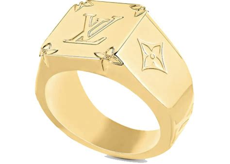 louis vuitton signet ring gold|monogram signet ring Louis Vuitton.